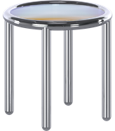 Chrome Helix Side Table